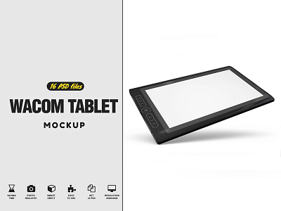 Wacom Tablet Mockup apple dark digital light mockup screen stand tablet victorious design wacom
