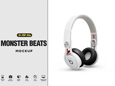 Monster Beats Mockup audio headphone headphone mockup headphones headphones mockup