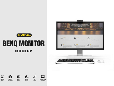 BenQ Bl3201PT Mockup 3d 3d web customizable display gui imac led mac mock up monitor
