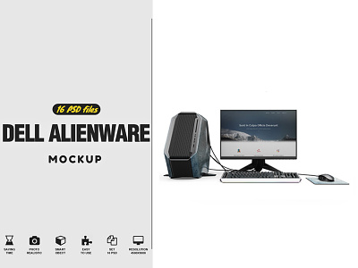 Dell Alienware Set Mockup computer computer mockup computer set computer set mockup dell