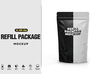 Refill Package Mockup food kit mock mock up mockup pack packaging packet packing potato scene