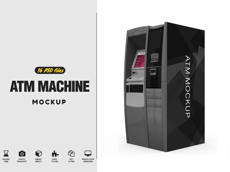 ATM Mockup by Pixelmockup on Dribbble