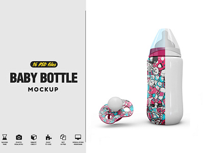 Baby Bottle and Pacifier Vol.1 Mockup