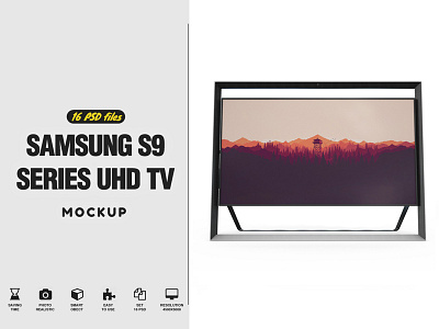 Samsung S9 Mockup clean curved tv design display full hd hd lcd led led display mahyar sakaki mock ups mockup