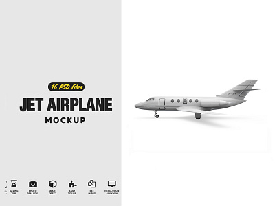 Jet Airplane Mockup