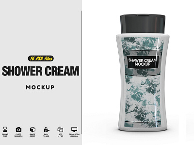Shower Cream Mockup beauty beauty cream beauty mockup cosmetic cream cream mockup mockup