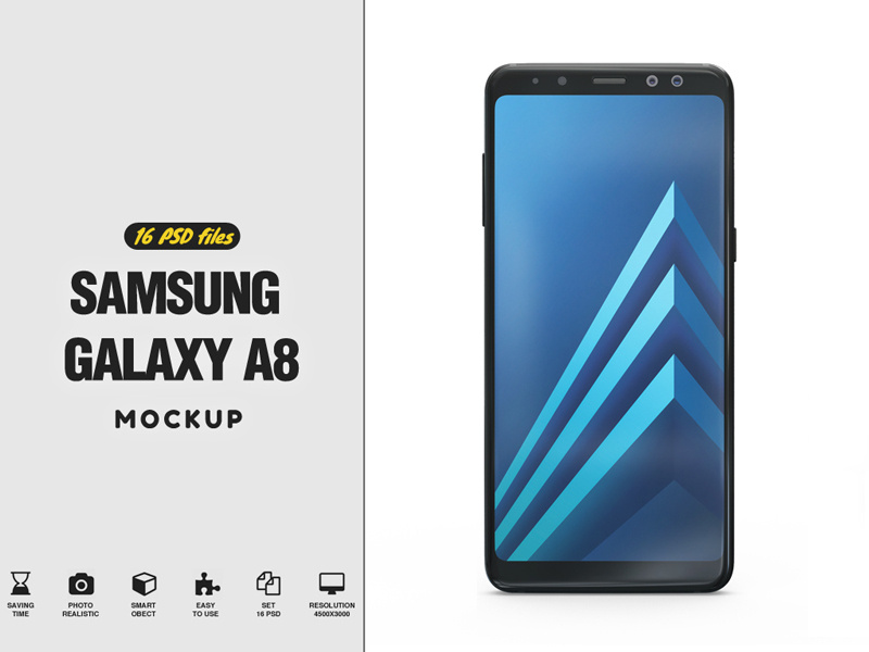 Samsung Galaxy A8 Mockup led lcd hd full hd display design curved tv clean cinema