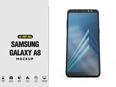 Samsung Galaxy A8 Mockup cinema clean curved tv design display full hd hd lcd led