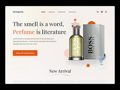 Perfume Landing page design figma landing page ui ux
