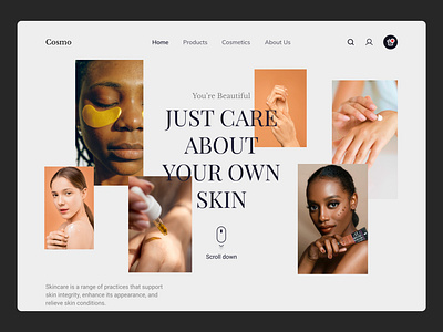 Cosmetics Landing Page Design