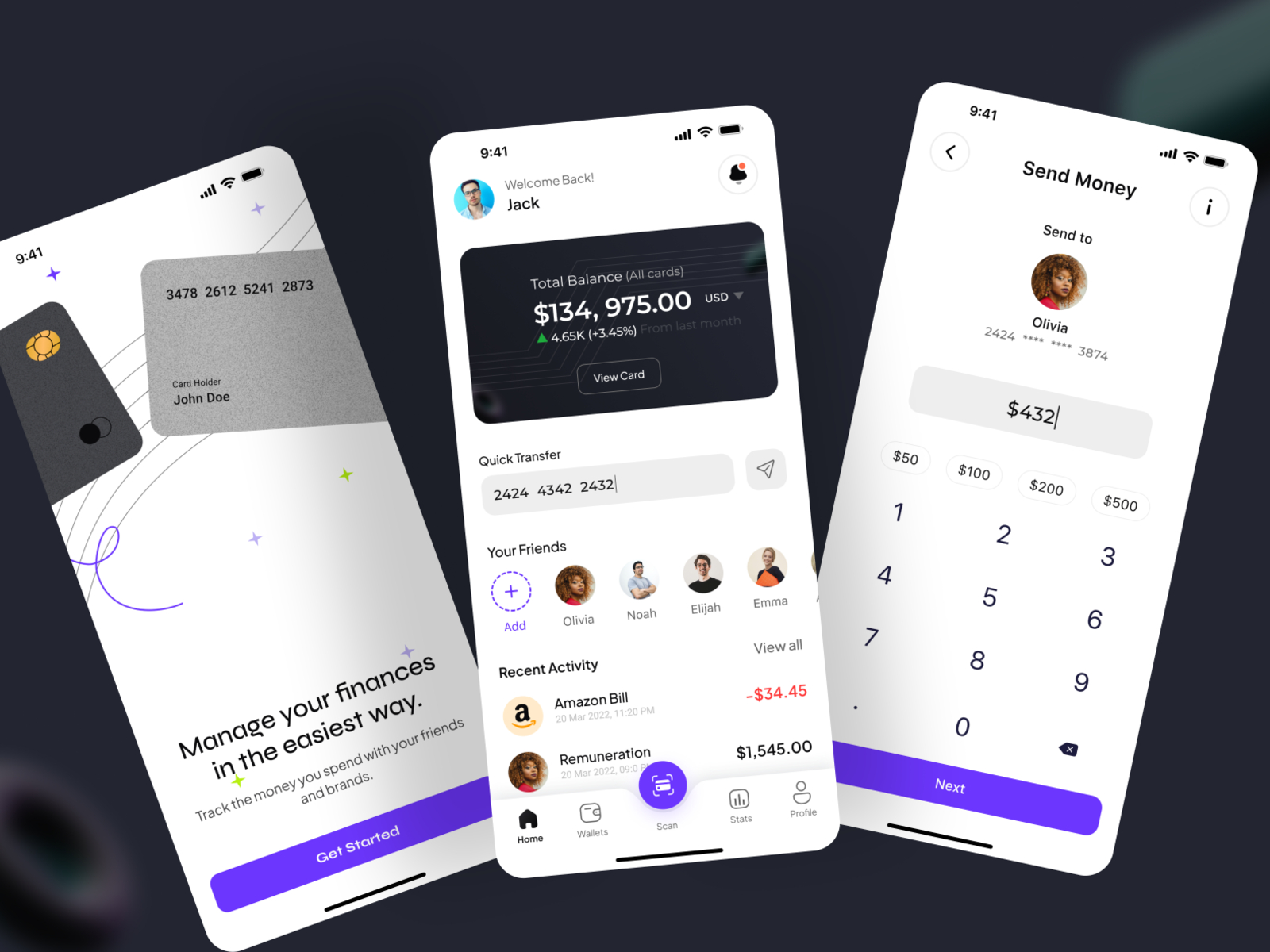 Finance - Digital Wallet by Rahim Uddin on Dribbble