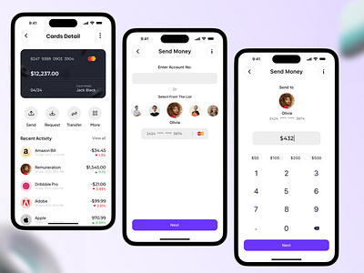 Finance - Digital Wallet app design figma ui ux uxui
