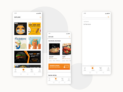 swiggy explore navigation app design design app flat icon minimal mockup offers redesign concept swiggy ui ux xd design