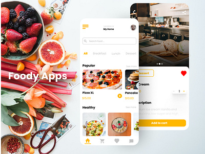 Foody Apps app food food app mobile app ui uiux design ux