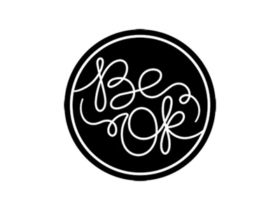 The Be Ok Campaign badge line logo vector