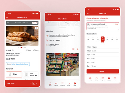 Sharjaah Coop 🍎🥩🥫Marketplace 🛒 - Mobile App 📱 illustration market marketapp marketplace mobile mobileapp prod product design shopping shoppingapp ui