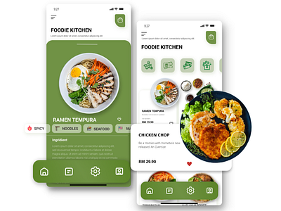 Mockup Mobile App Foodie Kitchen (FIGMA)