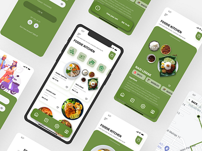 Ui/Ux Mobile App Foodie Kitchen Mockup