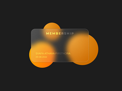 Glass/Frosted Effect for Card Membership 3d branding card frosted effect glass effect logo membership ui
