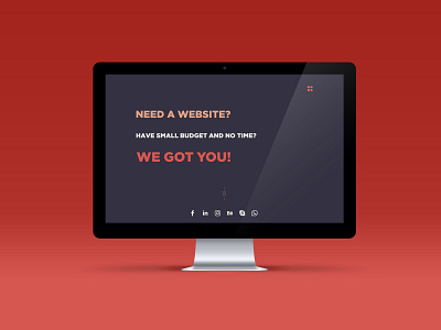 Horizontal landing Page Design