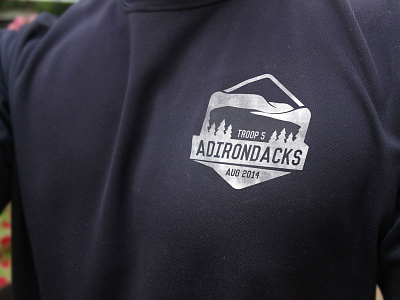 Adirondacks Shirt badge logo print retro screen printing vintage