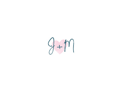 J+M Wedding Logo branding hand lettering logo logo design love marriage vintage wedding
