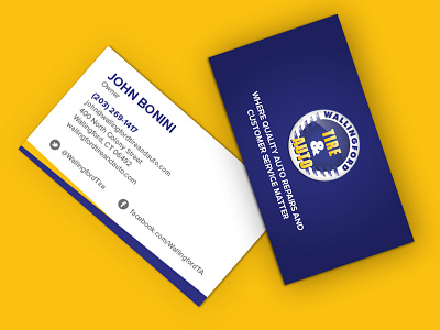 Wallingford Tire & Auto Business Card business card print stationary