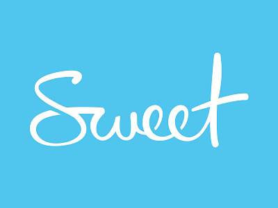 Sweet calligraphy hand lettering logo