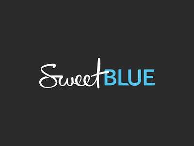 Sweetblue android bluetooth branding calligraphy hand lettering logo