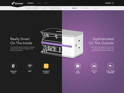 iDevices Switch Design homekit ui ux web design