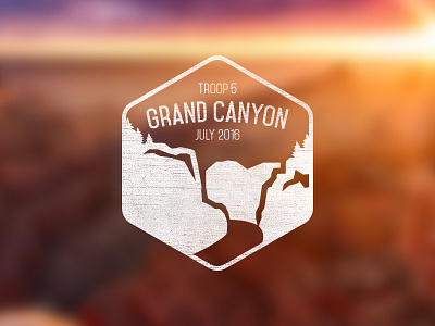Troop 5 Grand Canyon Logo boy scouts grand canyon illustration logo