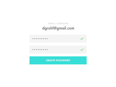 Create Password create fields form login password sign in