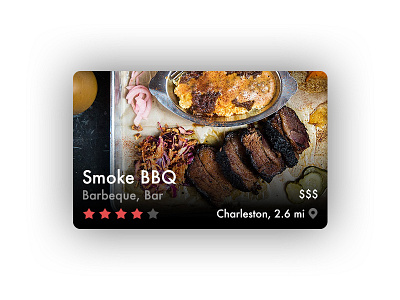 Yelp Restaurant Card