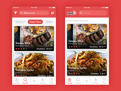 Yelp App app iphone mobile ui ux yelp