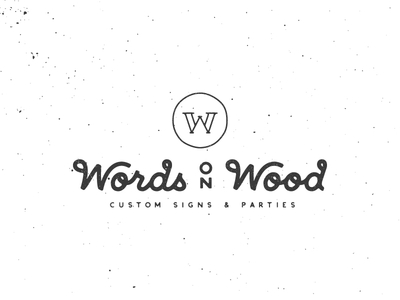 Words on Wood | Logotype and monogram hand lettering logotype monogram vintage w wood words