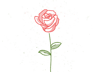 Rose distressed flower illustration rose