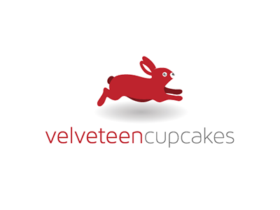 Velveteen Cupcakes branding cupcakes logo rabbit