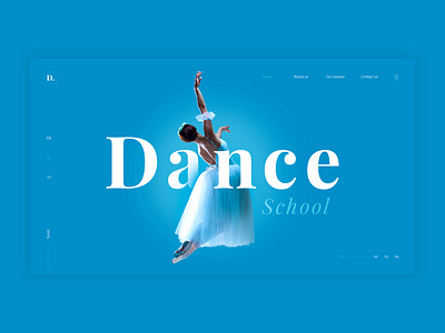 Dance School Landing Page ballet dailyui dance design homepage landing minimal simple ui uidesign ux web webdesign