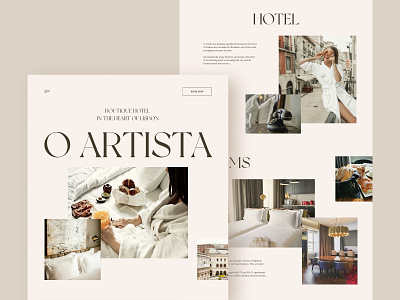 O Artista Hotel Concept booking branding clean design fashion homepage hotel interface lisbon luxury portugal typogaphy ui ux web web design webdesign website
