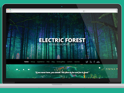 Electric Forest Mockup design mochup mockup web web design