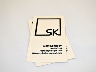 Personal Business Card (Photolithograph Print) branding identity logo type