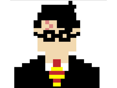 Pixel Potters Preview 8bit book brand color design geometric harry potter logo pixel simple vector