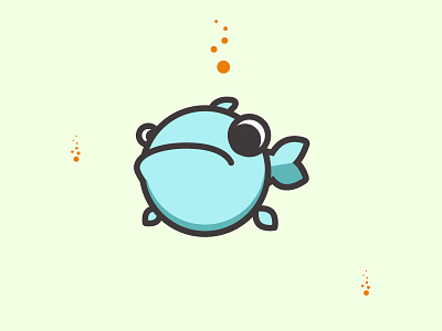 Fish blue design eye fish icon illustration logo mark ocean