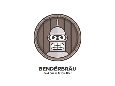 Bender Brew animation beer futurama illustration illustrator logo mark