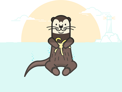 Otter animal atlanta character design georgia icon illustration illustrator line otter sea