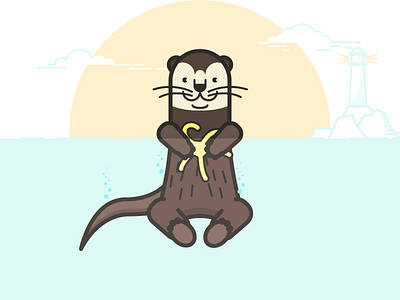 Significant otter pun design by AgnesSz on Dribbble