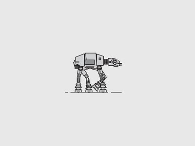 ATAT atat athens atl atlanta design georgia icon illustration line minimal star wars walker