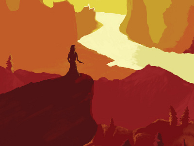Westworld art design dolores illustration mountain poster tv westworld