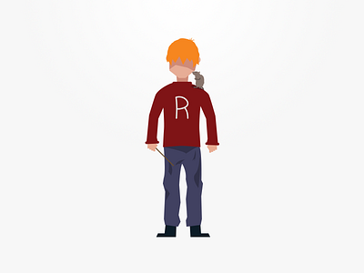 Ron Weasley atlanta broom design england georgia harry potter hp icon illustration ron weasley wand wizard