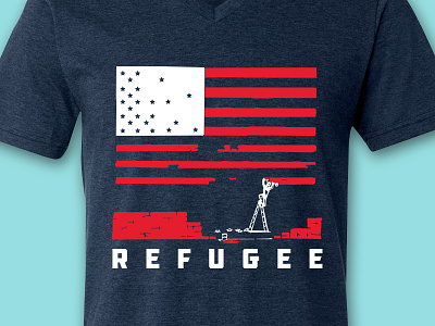 Refugee Tee america atl atlanta branding design icon identity illustration refugee usa